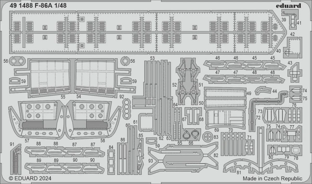 Eduard 1/48 Eduard F-86A Photo etched set for CLEAR PROP