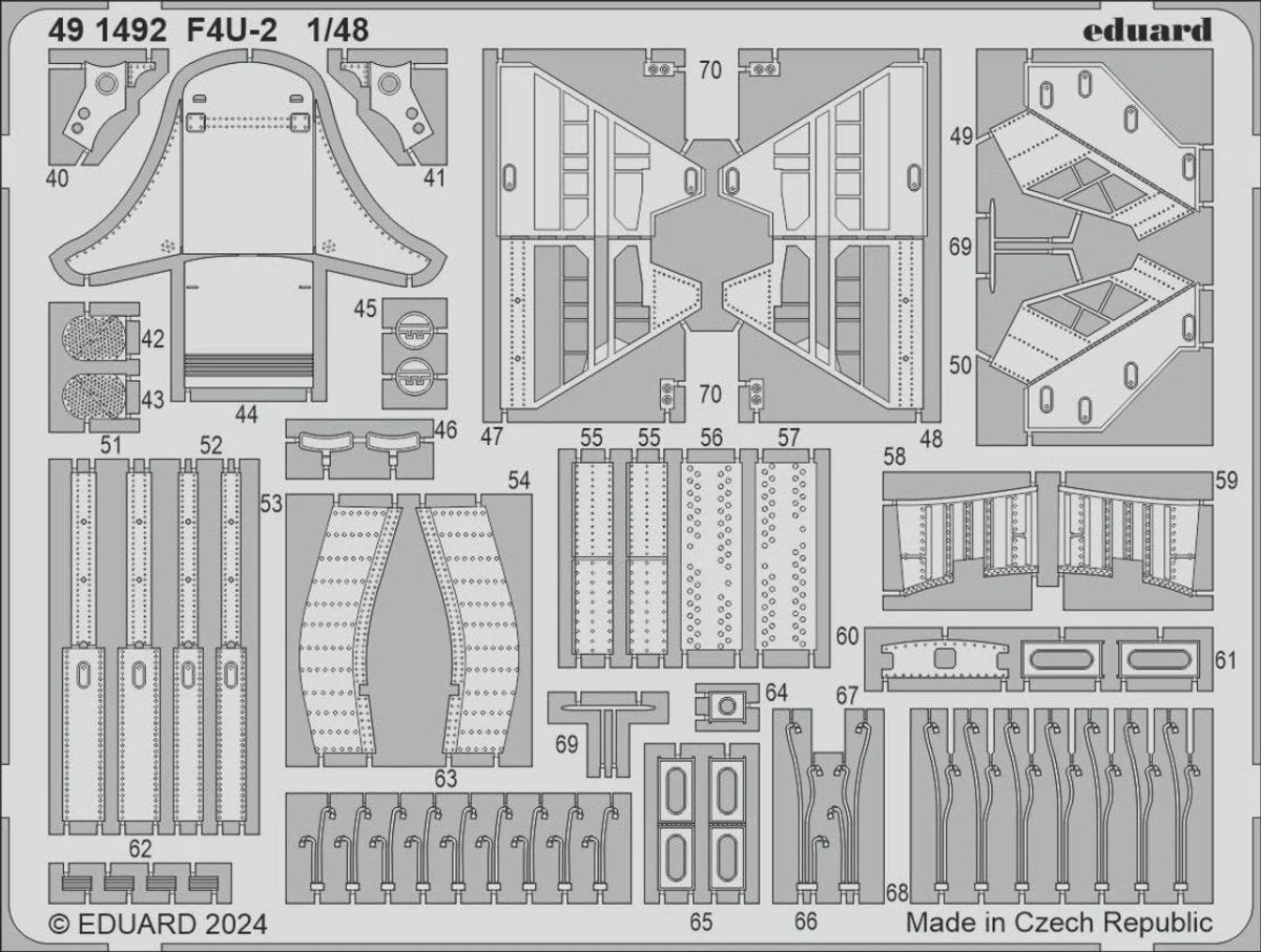 Eduard 1/48 Eduard F4U-2 Photo etched set for HOBBY BOSS