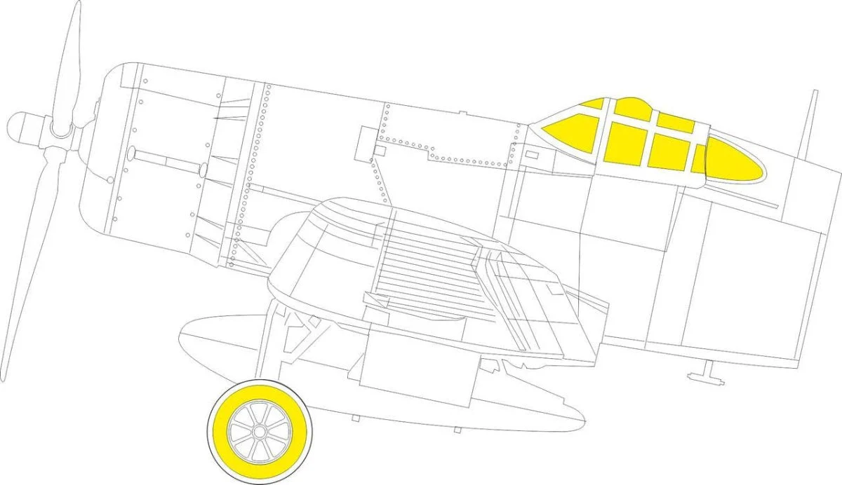 Eduard 1/48 Eduard F4U-2 TFace MASK for HOBBY BOSS