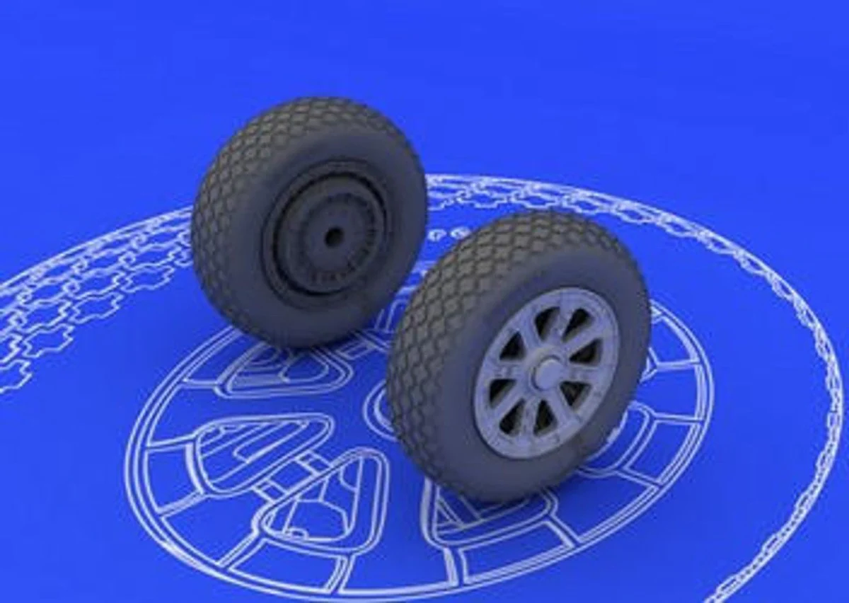 Eduard 1/48 Eduard F6F Wheels for EDU (Resin)