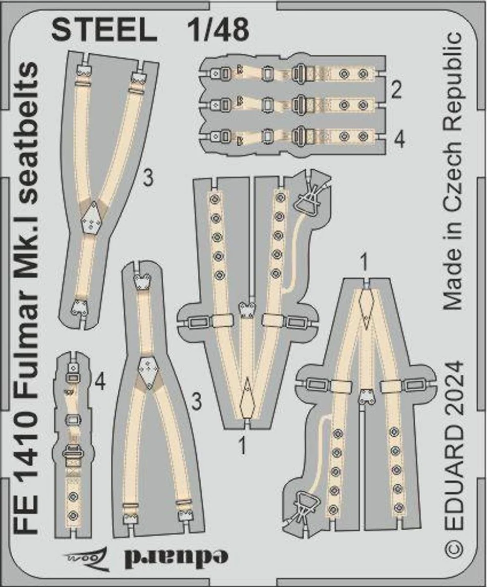 Eduard 1/48 Eduard Fulmar Mk.I seatbelts STEEL Zoom set
