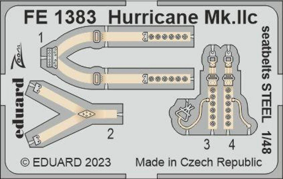 Eduard 1/48 Eduard Hurricane Mk.IIc seatbelts STEEL