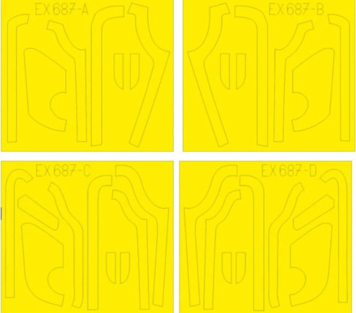 Eduard 1/48 Eduard Mask B-17G Anti-Glare Panels (DL & BO Production) for HKM