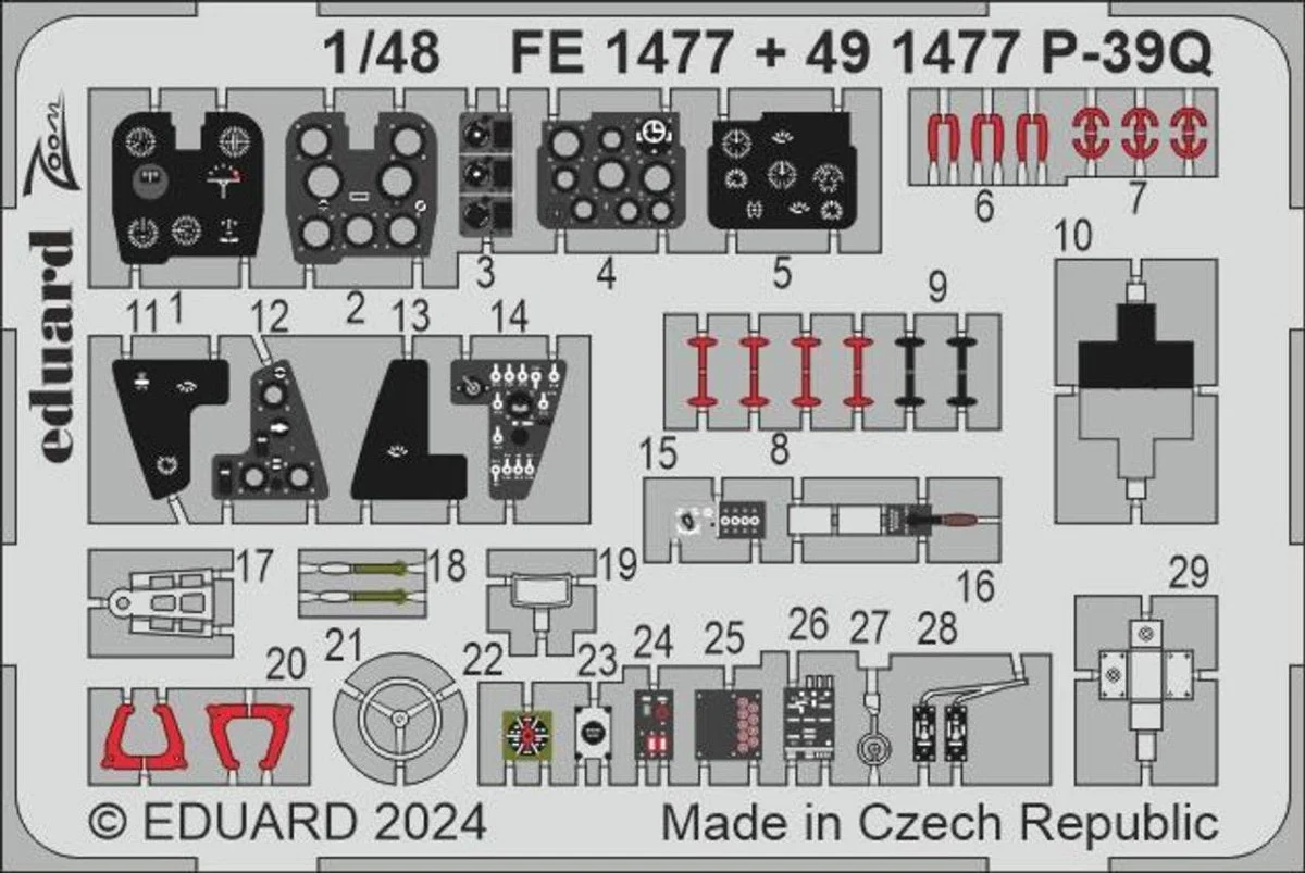 Eduard 1/48 Eduard P-39Q Zoom set for ARMA HOBBY