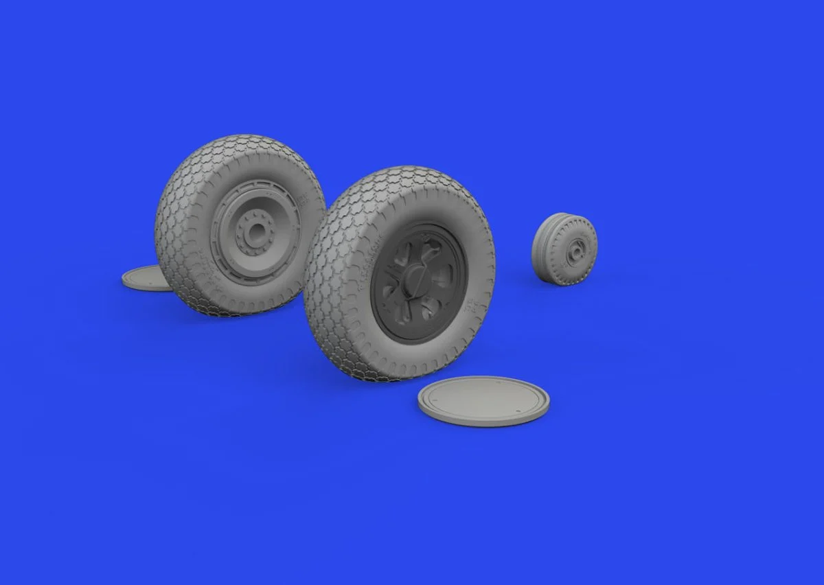 Eduard 1/48 Eduard P-47D wheels cross tread Brassin