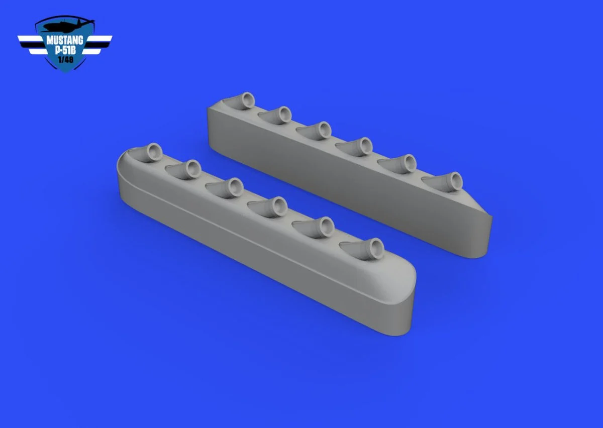 Eduard 1/48 Eduard P-51B/C exhaust stacks w/fairing 1/48