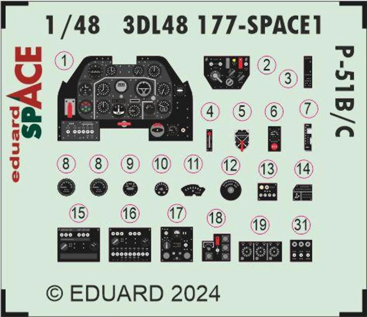 Eduard 1/48 Eduard P-51B/C SPACE 1/48