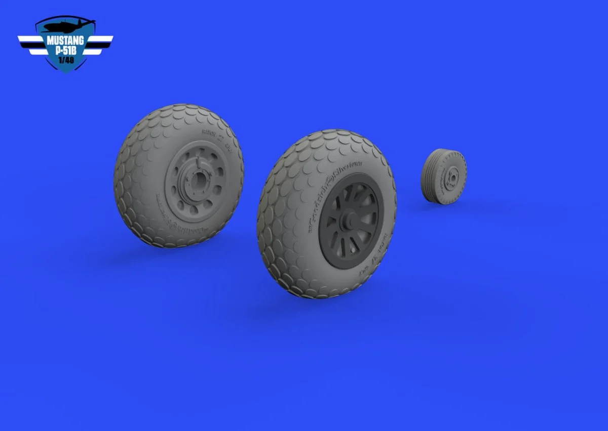 Eduard 1/48 Eduard P-51B/C wheels oval tread 1/48
