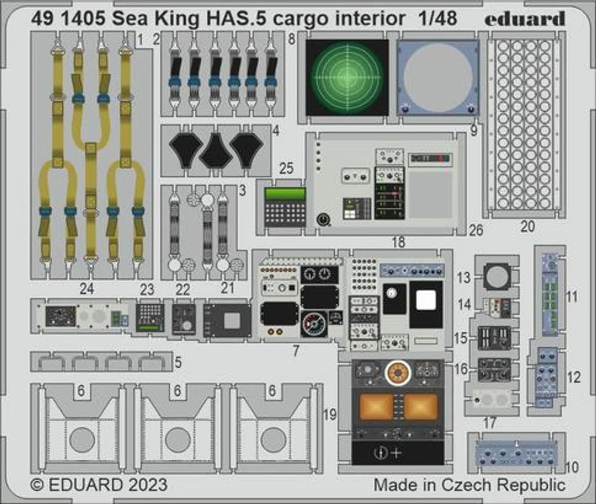 Eduard 1/48 Eduard Sea King HAS.5 cargo interior Photo Etch