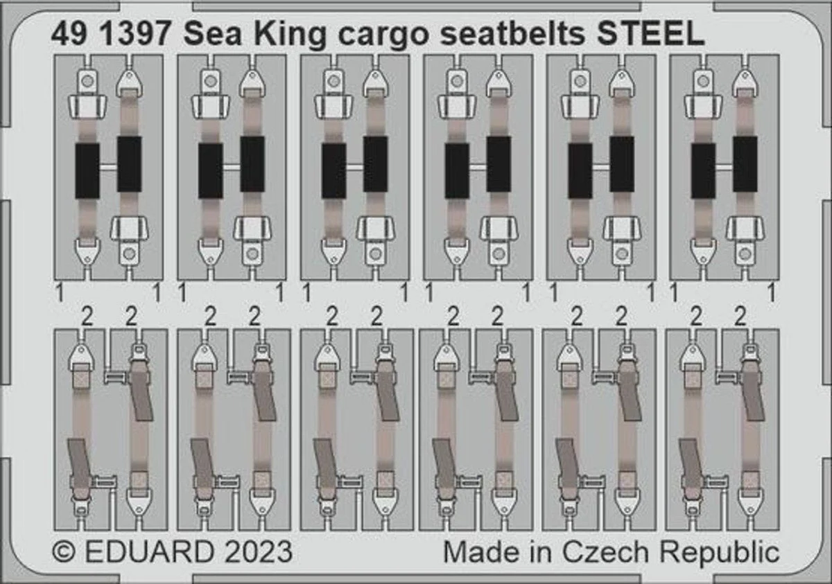 Eduard 1/48 Eduard Sea King HU.5 cargo seatbelts STEEL