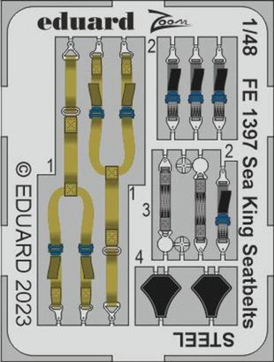Eduard 1/48 Eduard Sea King seatbelts STEEL