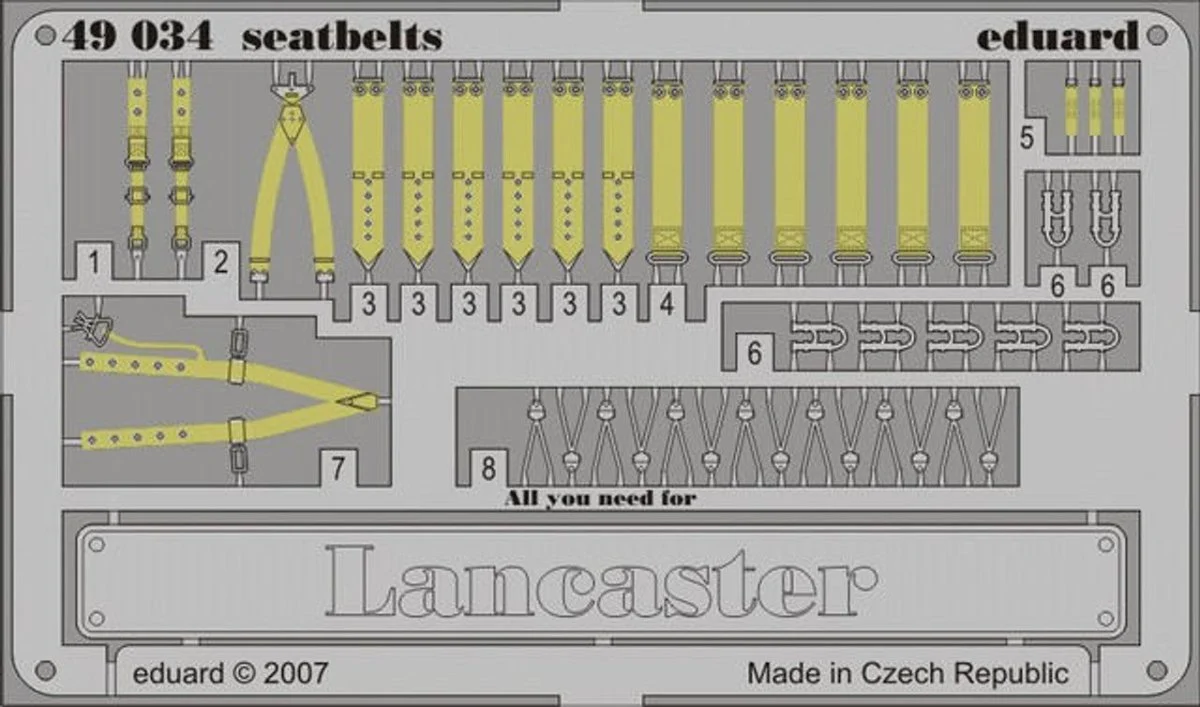 Eduard 1/48 Eduard Seatbelts Lancaster for TAM (Pre-Painted)