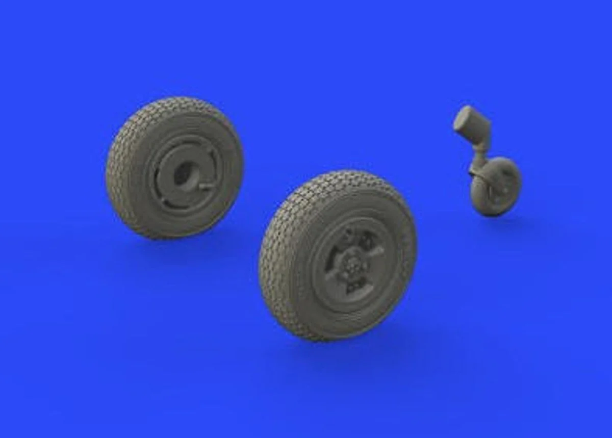 Eduard 1/48 Eduard Spitfire Mk XIV Wheels 3-Spoke for AIR (Resin)