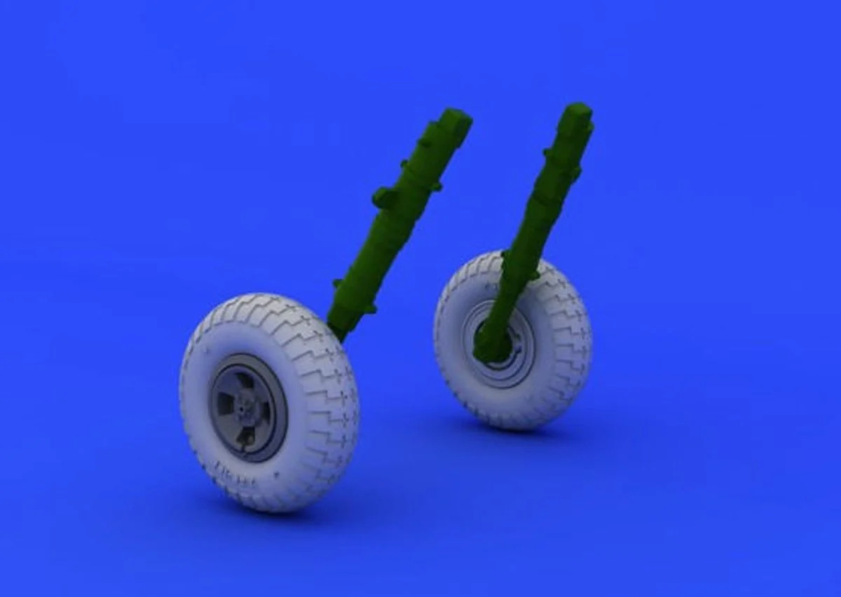Eduard 1/48 Eduard Spitfire Wheels 4-Spoke w/Pattern Tire for EDU (Resin)