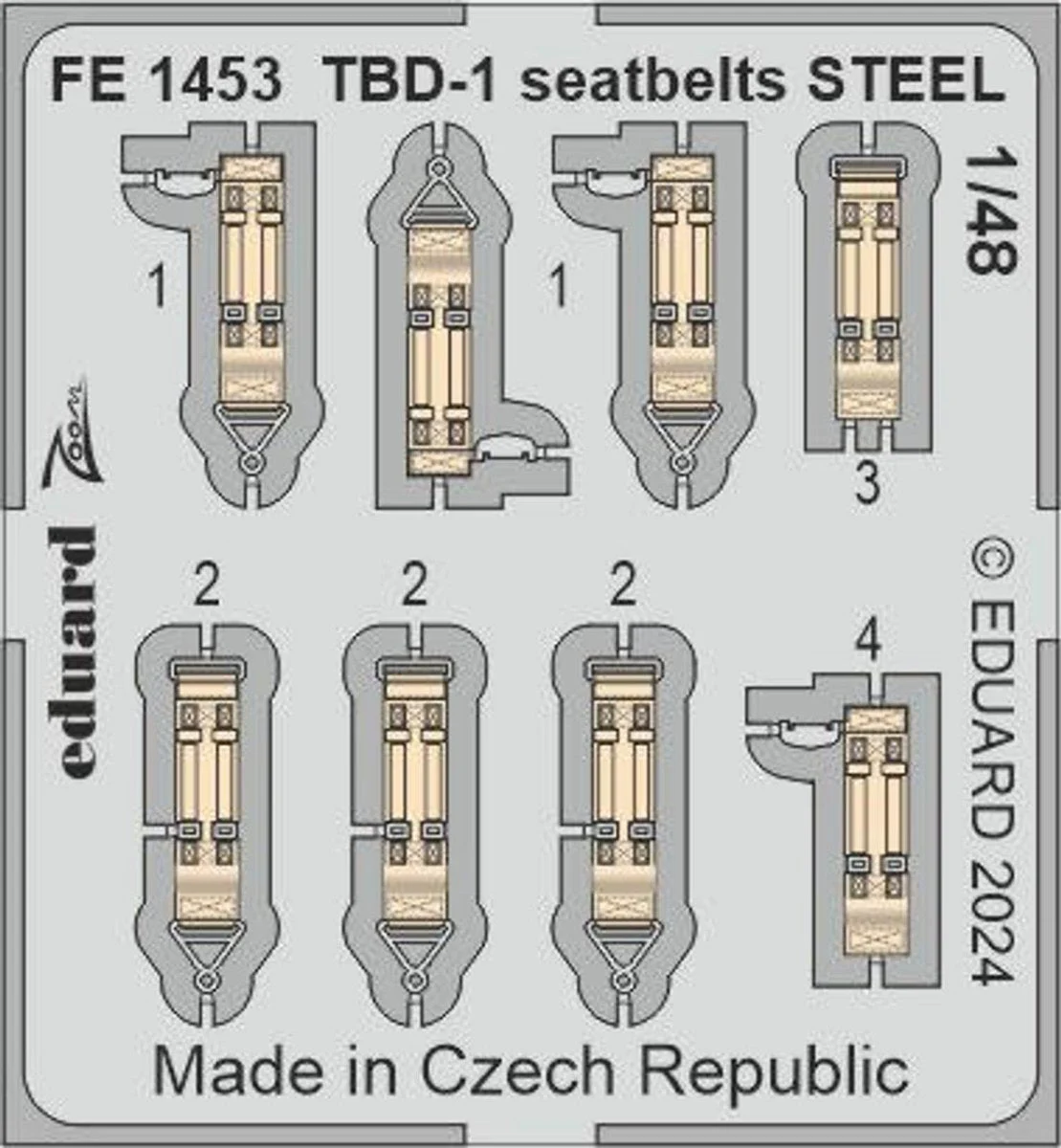 Eduard 1/48 Eduard TBD-1 Devastator seatbelts STEEL Zoom set