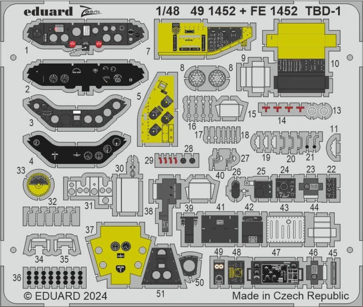 Eduard 1/48 Eduard TBD-1 Photo etched set