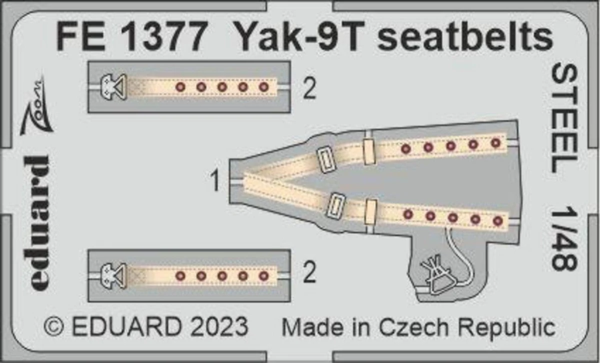 Eduard 1/48 Eduard Yak-9T seatbelts STEEL