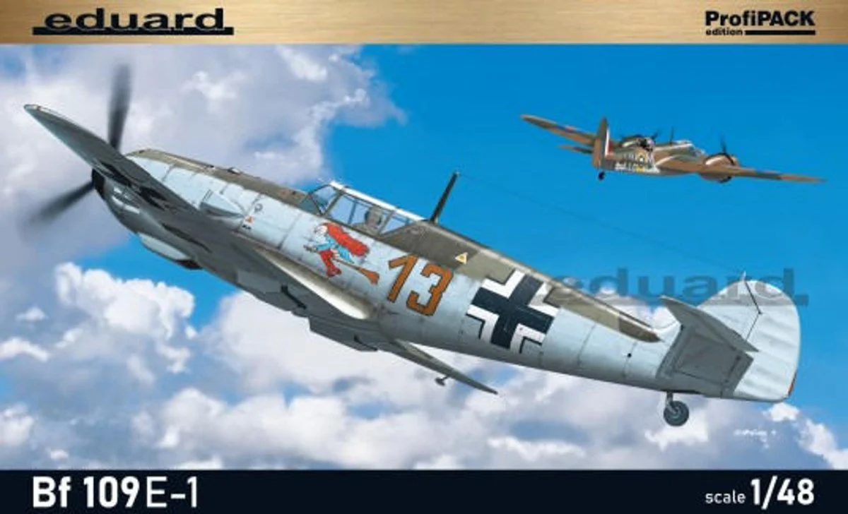 Eduard 1/48 WWII Bf109E1 German Fighter (Profi-Pack Plastic Kit)