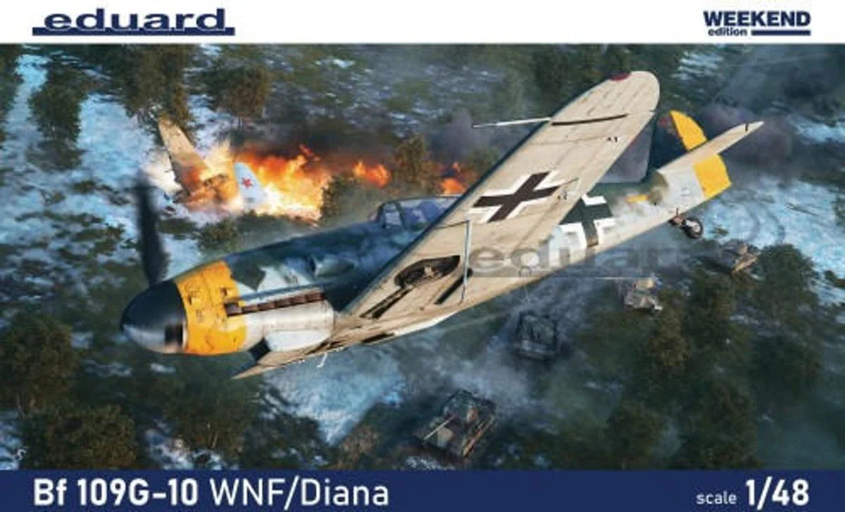 Eduard 1/48 WWII Bf109G10 WNF/Diana German Fighter (Plastic Kit)