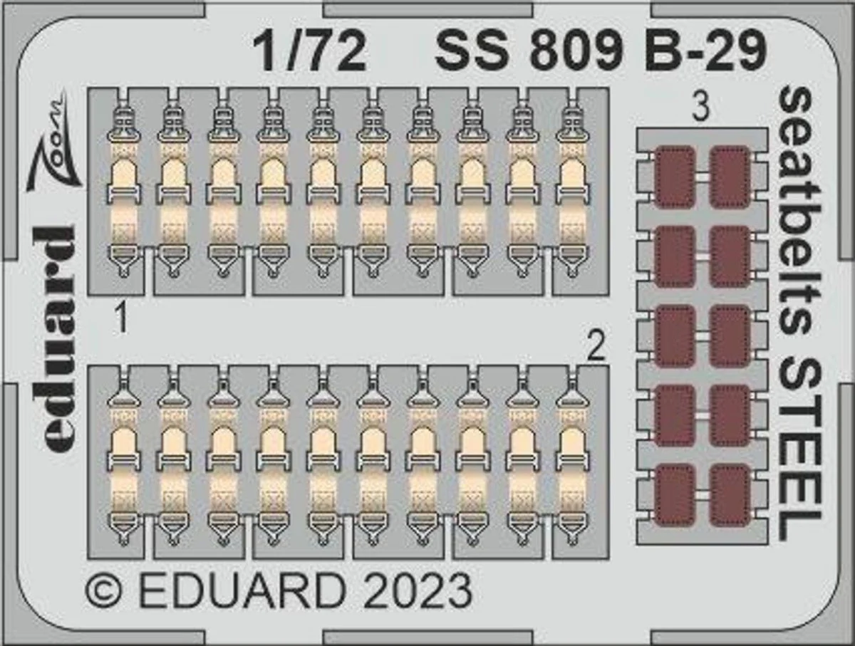 Eduard 1/72 Eduard B-29 seatbelts STEEL