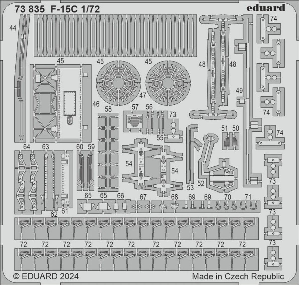 Eduard 1/72 Eduard F-15C Photo Etch set for FINE MOLDS