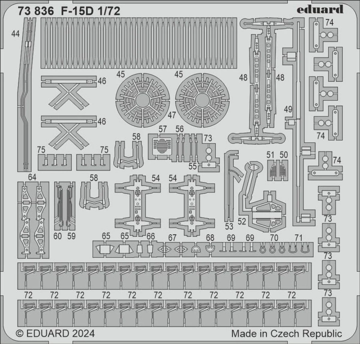 Eduard 1/72 Eduard F-15D Photo Etch set for FINE MOLDS