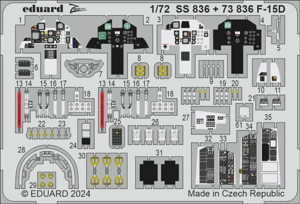 Eduard 1/72 Eduard F-15D Zoom set for FINE MOLDS