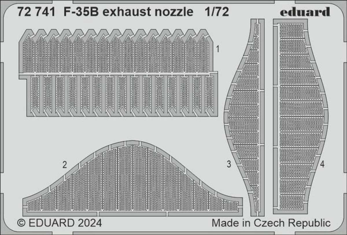 Eduard 1/72 Eduard F-35B exhaust nozzle Photo Etch set for TAMIYA