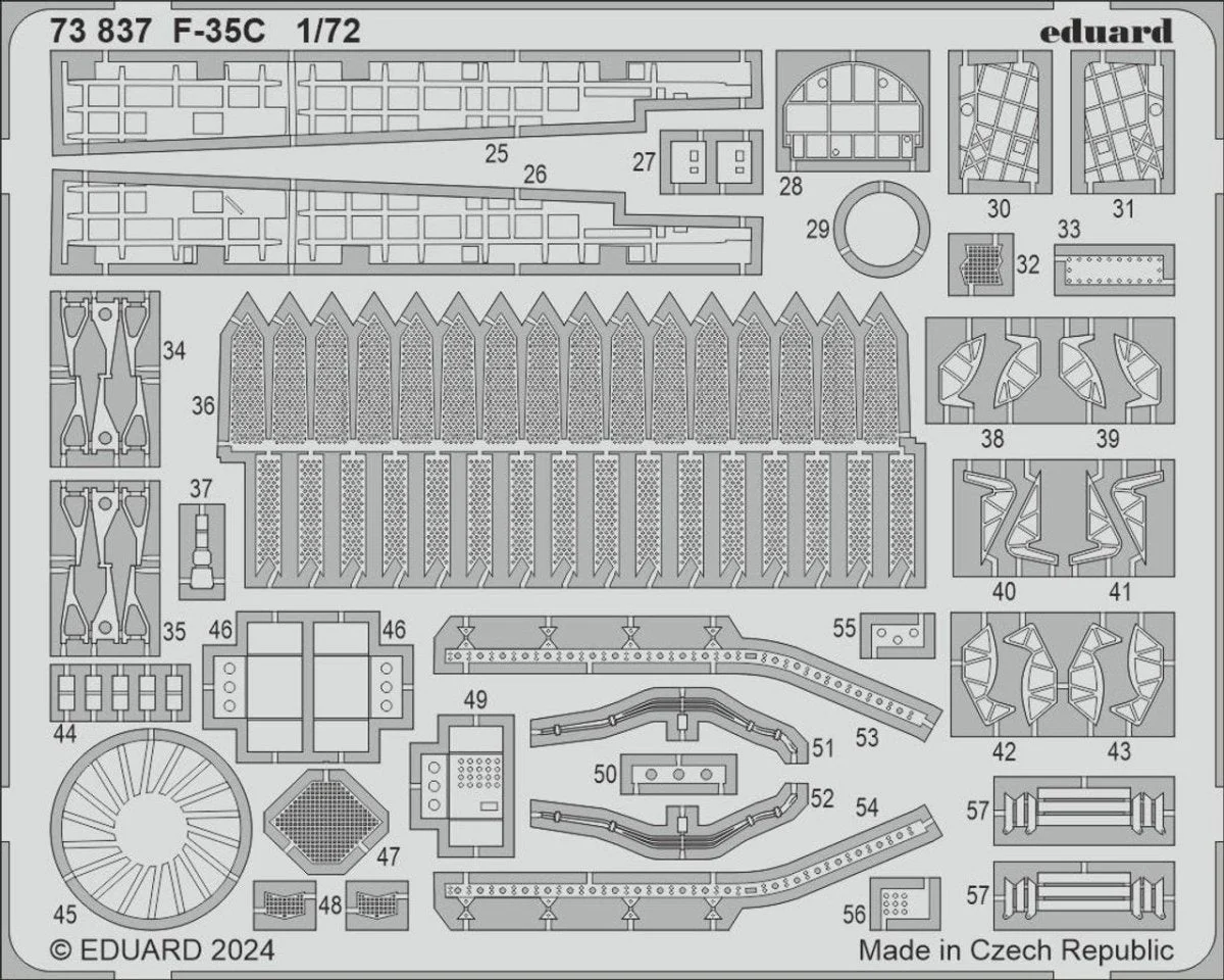 Eduard 1/72 Eduard F-35C Photo Etch set for ITALERI