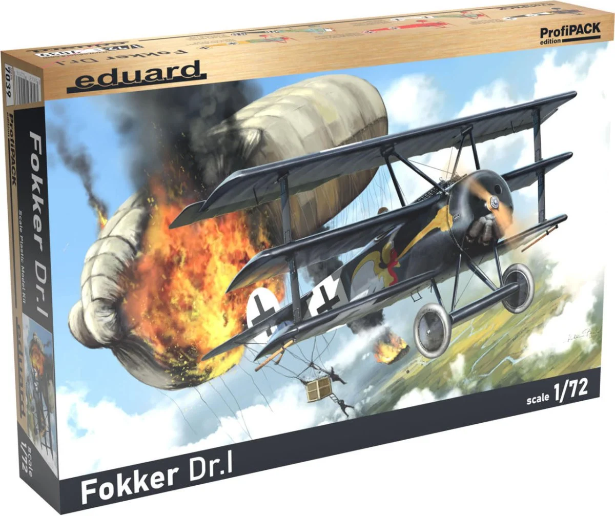 Eduard 1/72 Eduard Fokker Dr.I Plastic Model Kit