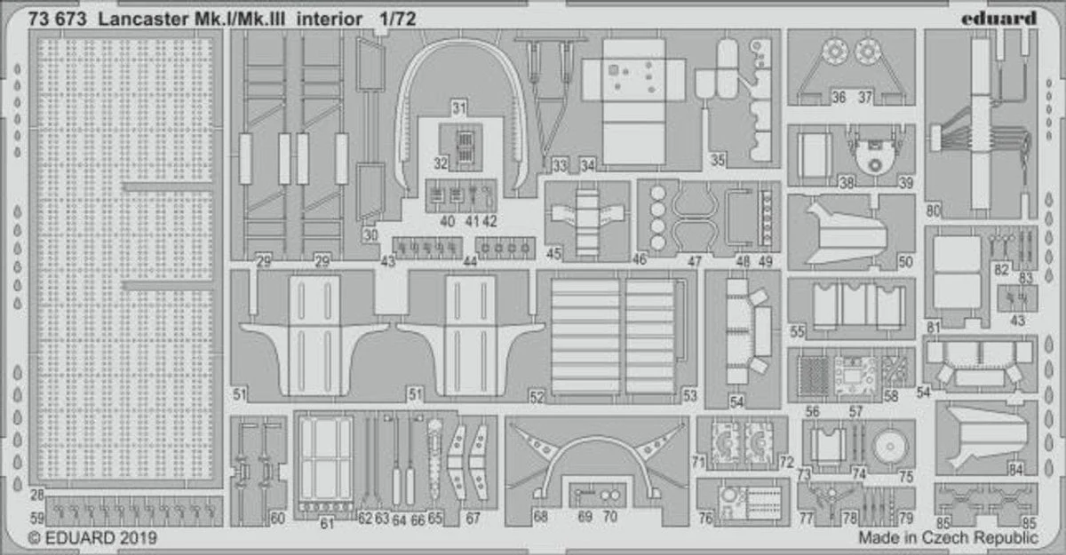 Eduard 1/72 Eduard Lancaster Mk I/III Interior for RMG (Pre-Painted)