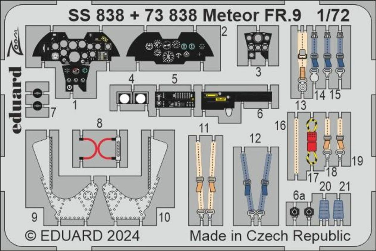 Eduard 1/72 Eduard Meteor FR.9 Zoom set for AIRFIX
