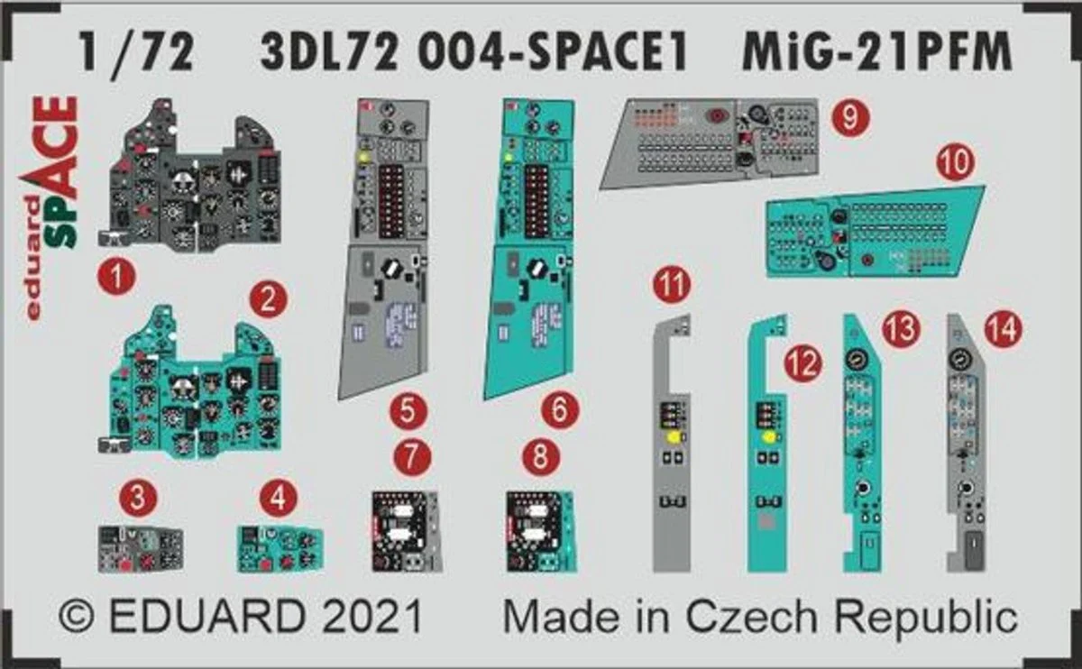 Eduard 1/72 Eduard MiG-21PFM Space for Eduard