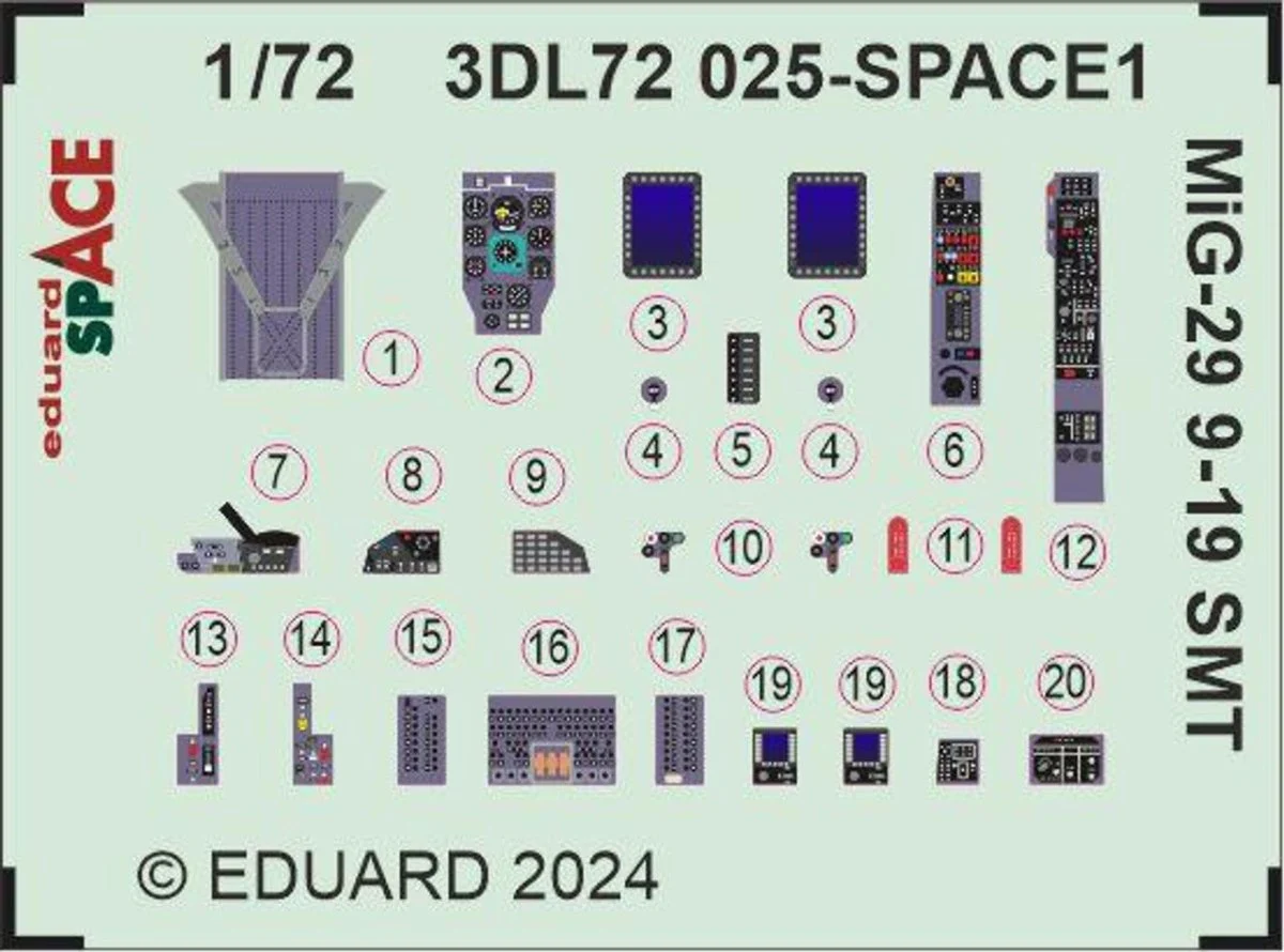 Eduard 1/72 Eduard MiG-29 9-19 SMT SPACE Space