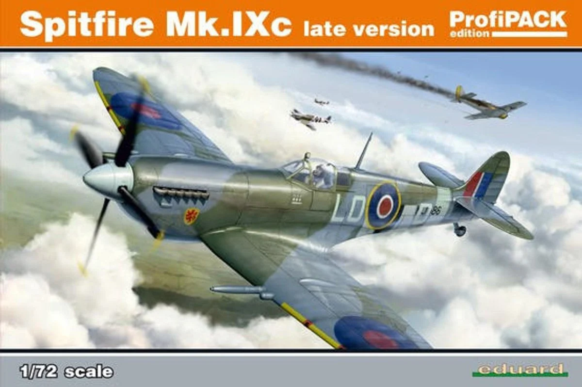 Eduard 1/72 Spitfire Mk IXc Late Version Fighter (Profi-Pack Plastic Kit)