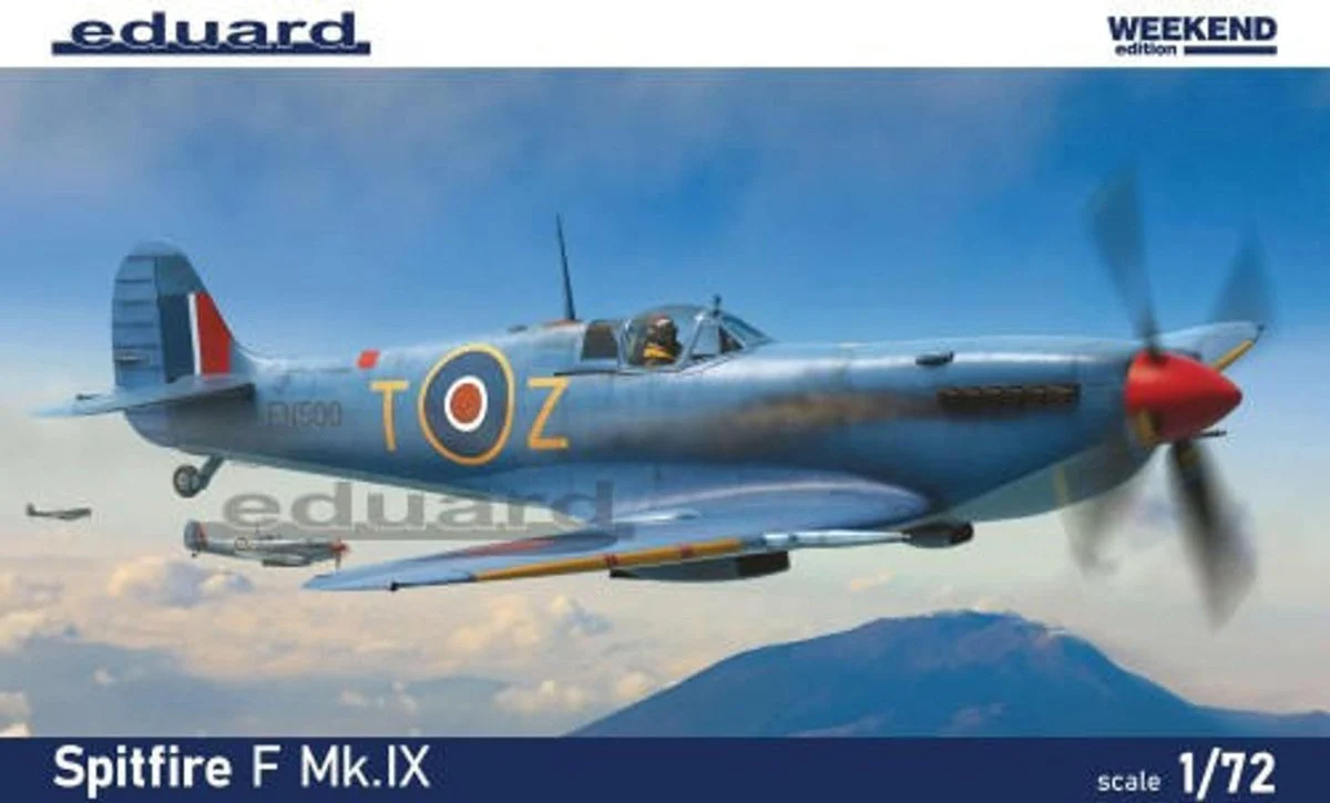 Eduard 1/72 WWII Spitfire F Mk IX British Fighter (Plastic Kit)