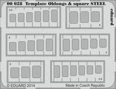 Eduard Template oblongs & square Steel