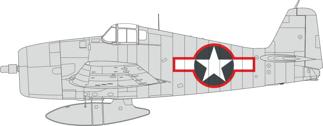Eduard 1/48 Eduard F6F-3 US national insignia w/ red outline Masks
