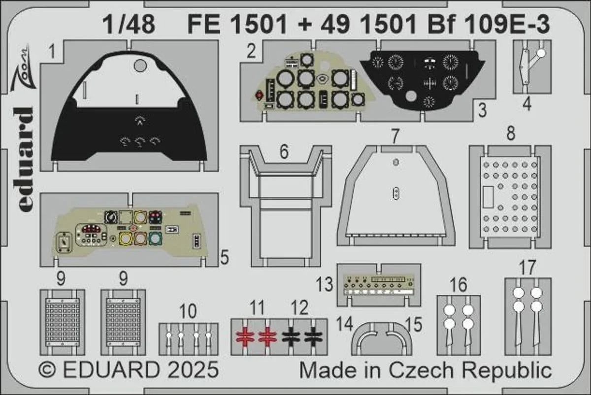 1/48 Eduard Bf 109E-3 Zoom set for HOBBY BOSS