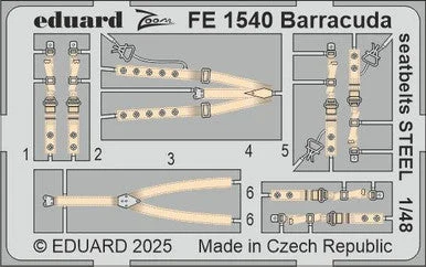 1/48 Eduard Barracuda seatbelts STEEL