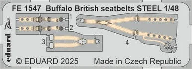 1/48 Eduard Buffalo British seatbelts STEEL