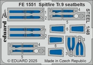 1/48 Eduard Spitfire Tr.9 seatbelts STEEL