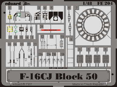 1/48 Eduard F-16CJ Fighting Falcon Block 50 Photo Etch for Hasegawa