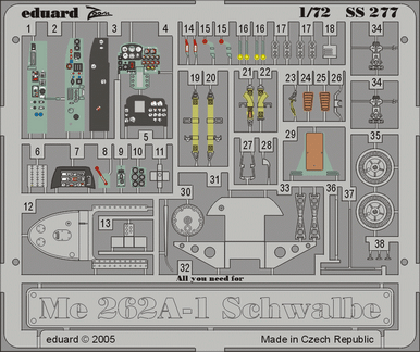 1/72 Eduard Me 262A-1 Schwalbe for HASEGAWA