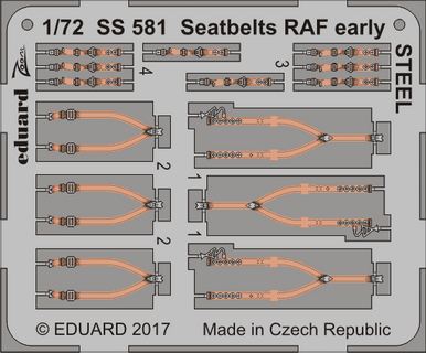 1/72 Eduard Seatbelts RAF early STEEL for