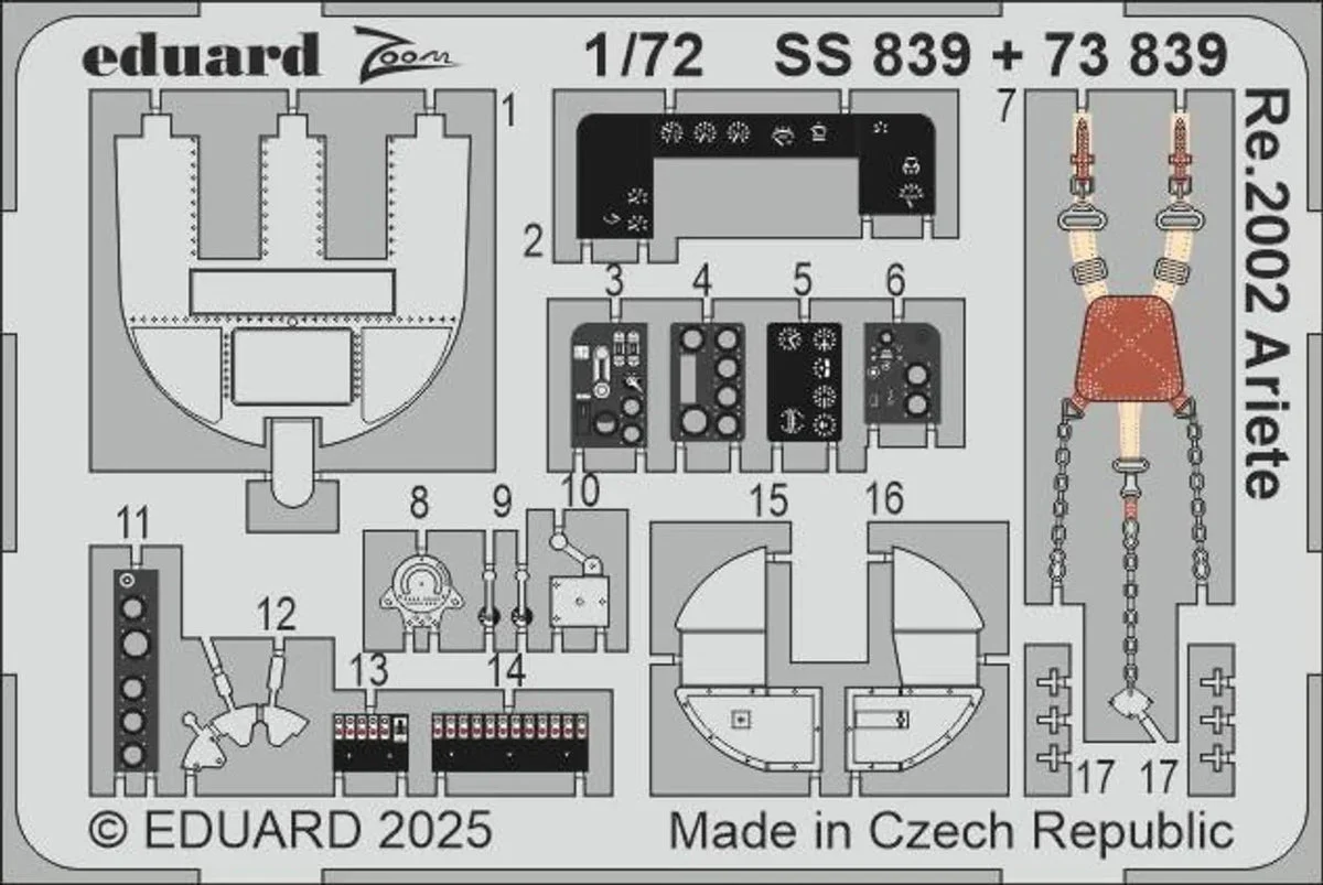 1/72 Eduard Re.2002 Ariete Zoom set for ITALERI
