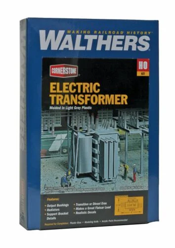 Walthers Cornerstone HO Scale Electric Transformer Kit – Heavy Industrial Power Equipment Load – 933-3126