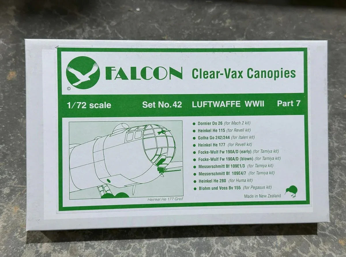 1/72 Falcon Canopies Set Luftwaffe World War II (part 7)