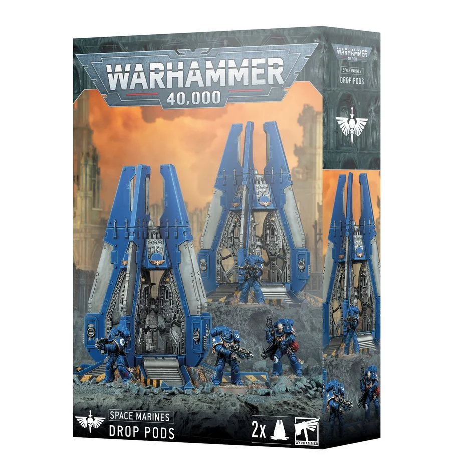 Games Workshop Warhammer 40K Space Marines Drop Pods | 48-101