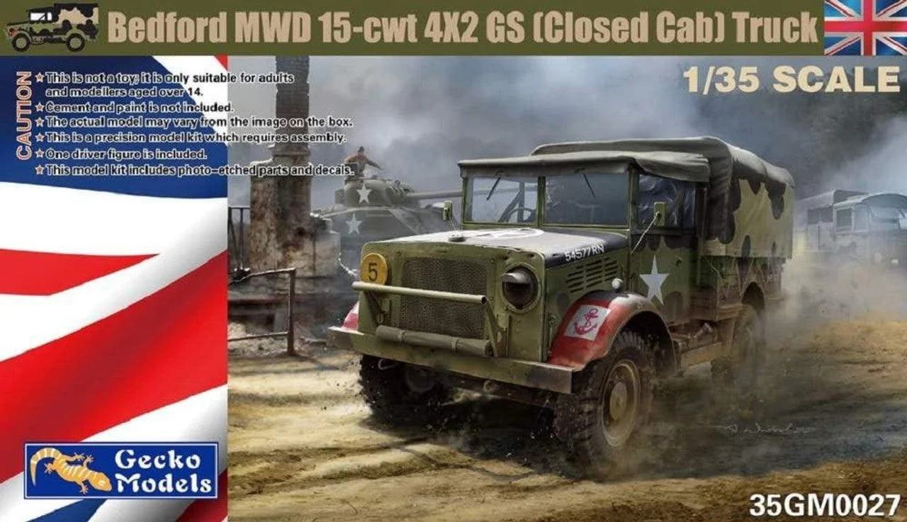 Gecko Models 1/35 Models Bedford MWD 15-cwt 4x2 GS Truck w/Canvas Cover (Closed Cab?